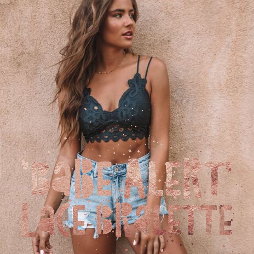 ‘Babe Alert’ Bralette In Navy